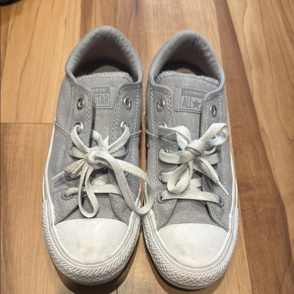 Converse Gray and White Canvas Sneakers Low-Top Casual